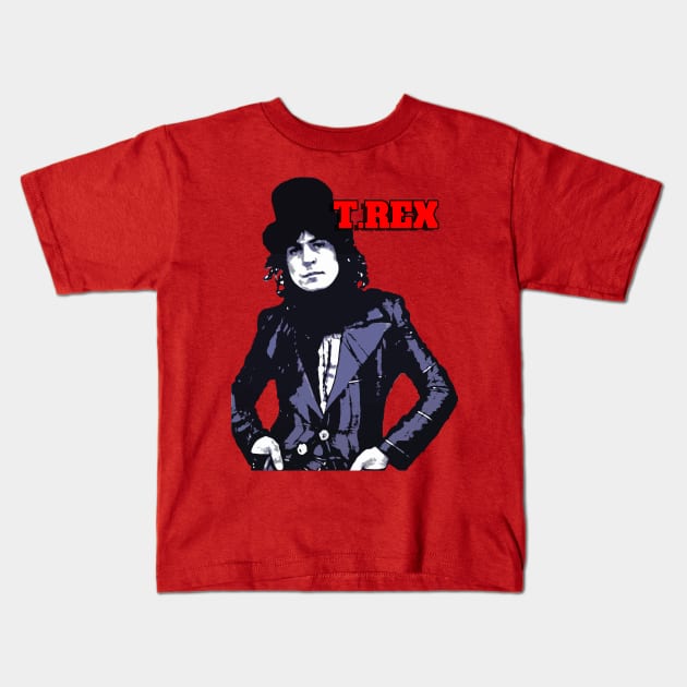 T.Rex (Mark Bolan) Kids T-Shirt by RoxanneG